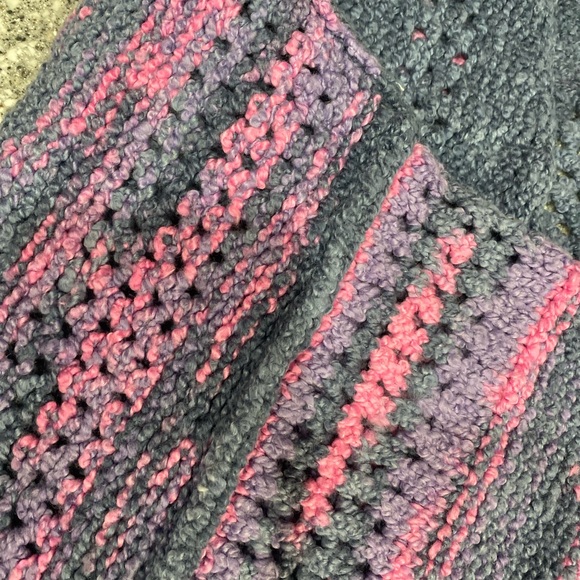 Free People Amethyst Sweater - Blue and Pink Sz S - Picture 7 of 9